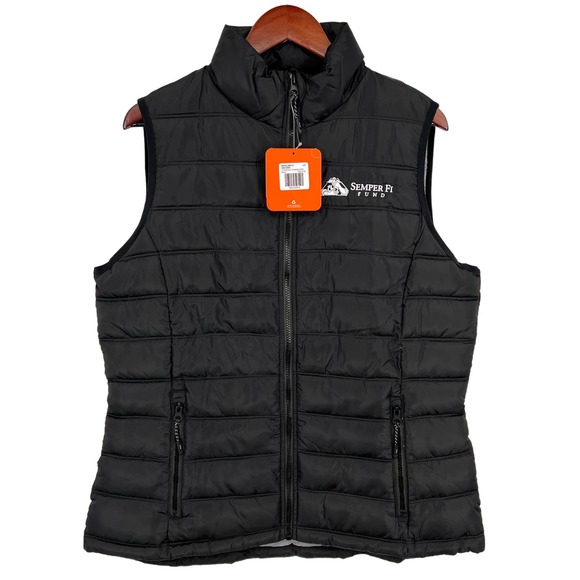 NEW Elevate Womens Mercer Insulated Vest Black LARGE Puffer Winter Snow Cozy - Picture 1 of 6